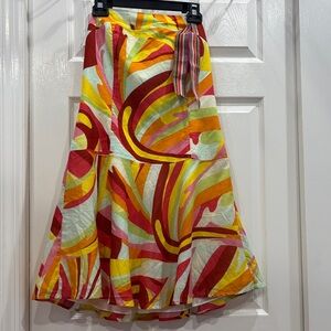 Colorful Abstract Midi Dress